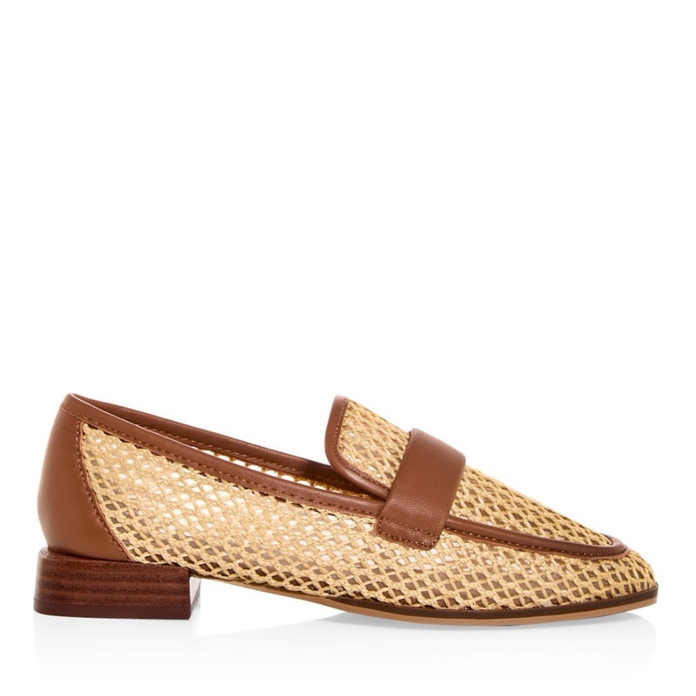 Aqua Brown and Tan Loafers for Women